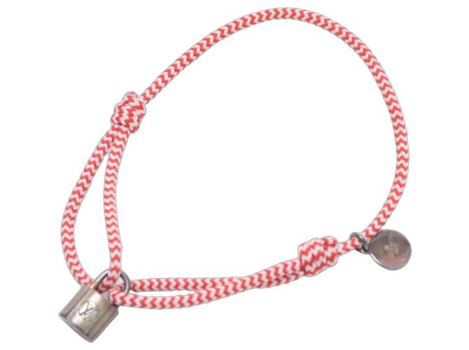 Pulsera Charm Silver Lockit de Louis Vuitton Blanco Roja