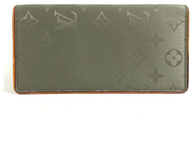 Louis Vuitton Monogram Titanium Portefeuille Brazza Long Wallet Brown