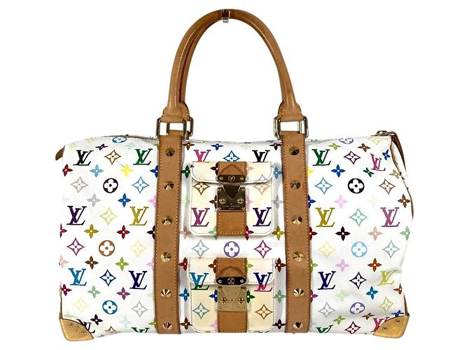 Borsa Boston Monogram Multicolore Louis Vuitton Bianco