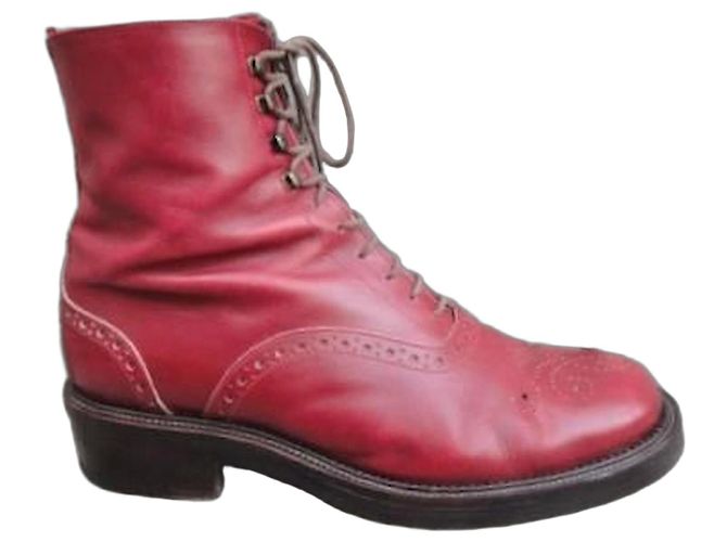 Botines Emma 2 Sartore de piel roja