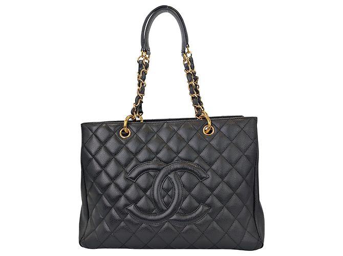 Chanel GST Caviar Negro Oro