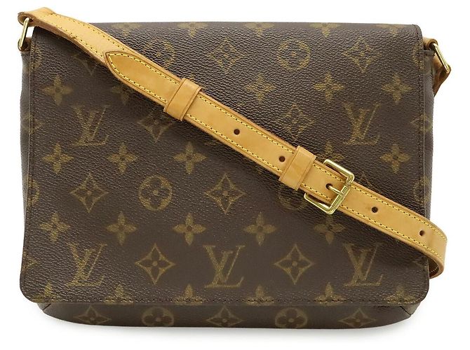 Borsa a Spalla Musette Tango Monogramma Louis Vuitton Marrone