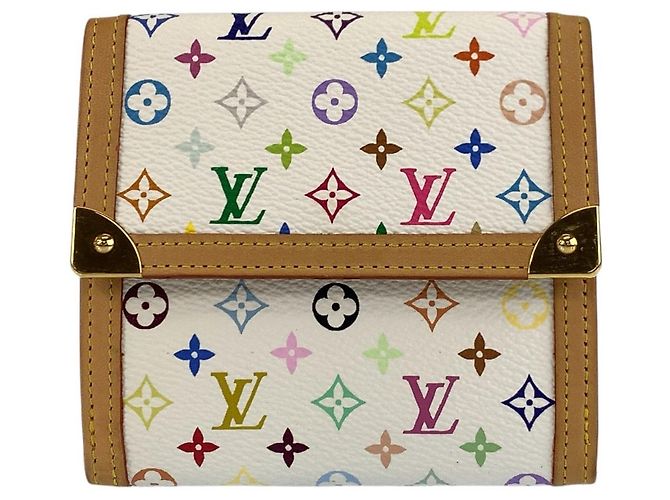 Louis Vuitton Multicolor Kompaktgeldbörse Weiß