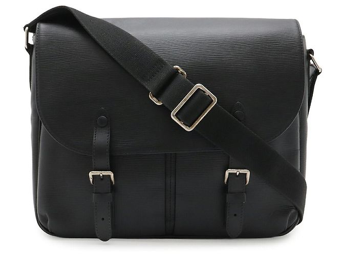 Bolsa de Ombro Christopher em Couro Epi Louis Vuitton Preto