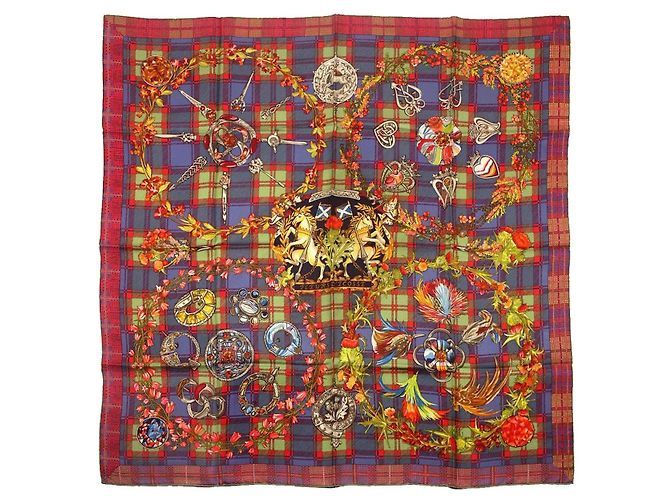 Hermès: Pañuelo titulado 'Fleurs d'Ecosse' 90 cm Multicolor
