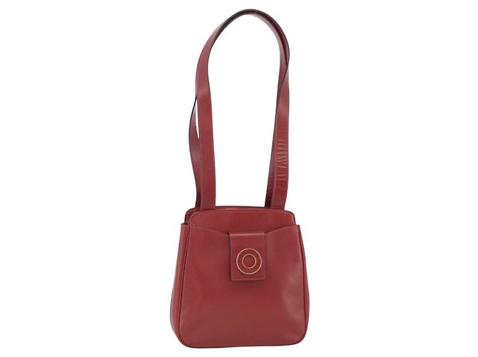 Céline Couro com logo circular Celine Bordeaux