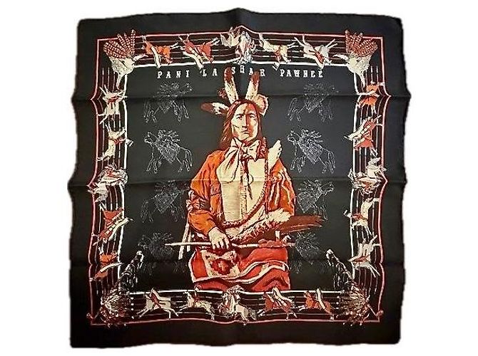 Hermès: Gavroche raro "Pani la shar Pawnee" 45 cm O. Kermit Multicolore