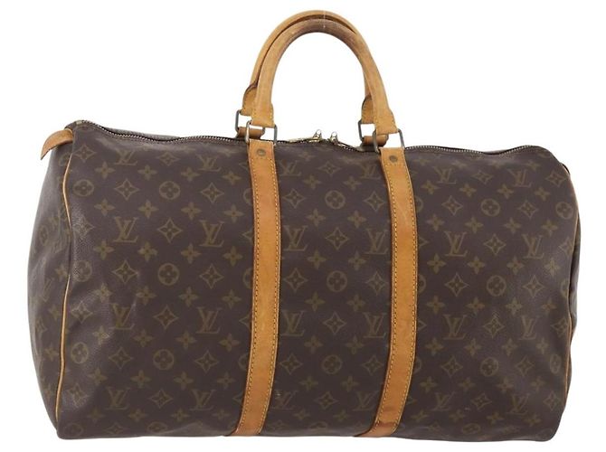 LOUIS VUITTON Bolsa Boston Monogram Keepall 50 M41426 Auth LV YKZ016 Monograma