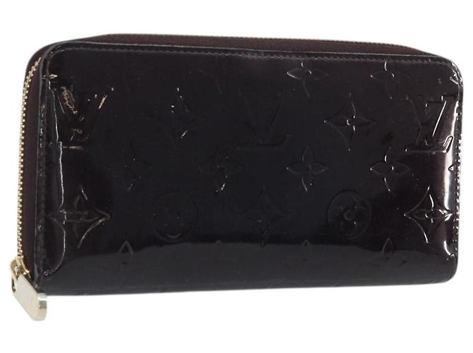 LOUIS VUITTON Cartera Larga Zippy Monogram Vernis Amarante M93522 LV Auth BA11508 Burdeos