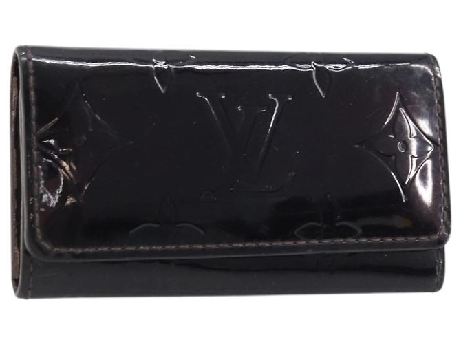 LOUIS VUITTON Vernis Multicles 4 Estuche para Llaves Amarrant M93517 LV Auth BA11523 Burdeos
