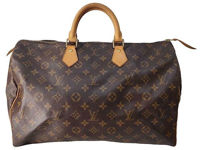 Sac à main Speedy Louis Vuitton en toile Monogram 40 Marron