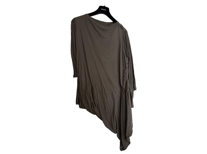 Autre Marque Asymmetrisches Tunika-Top von Rick Owens Lilies Anthrazitgrau