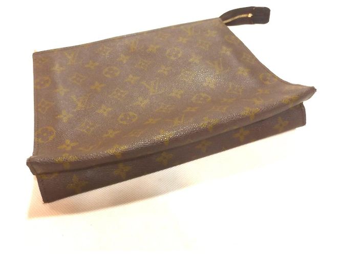 Louis Vuitton 26 Monogram Clutch - 80er Braun