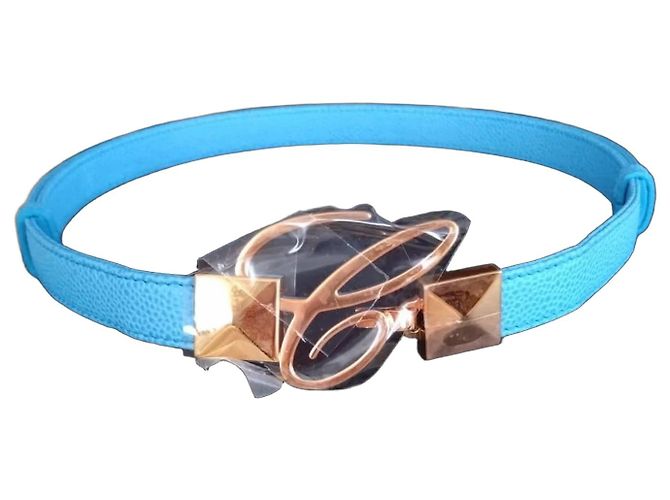 Cinto Chopard MISS HAPPY em couro de bezerro turquesa