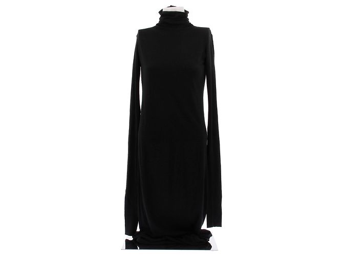 Rick Owens Rollkragenkleid Schwarz