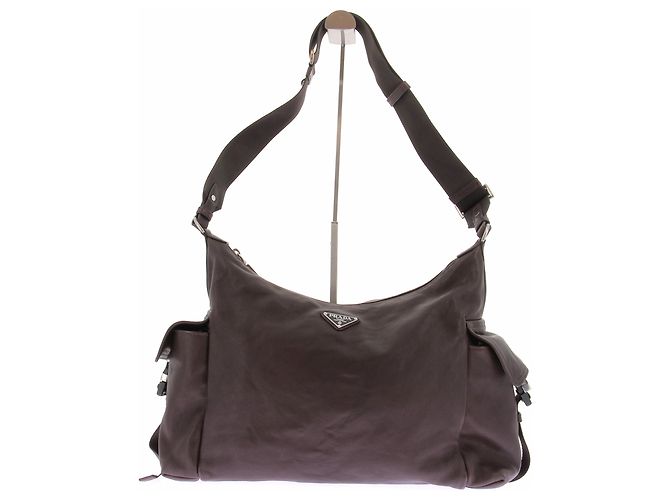 Prada Lederhandtasche "Explore" braun