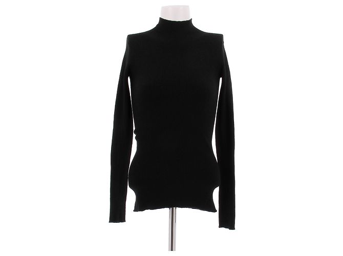 Maglione a collo alto nero Rick Owens