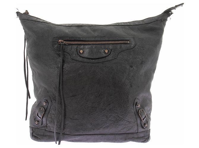 Balenciaga Sac "Day" gris anthracite
