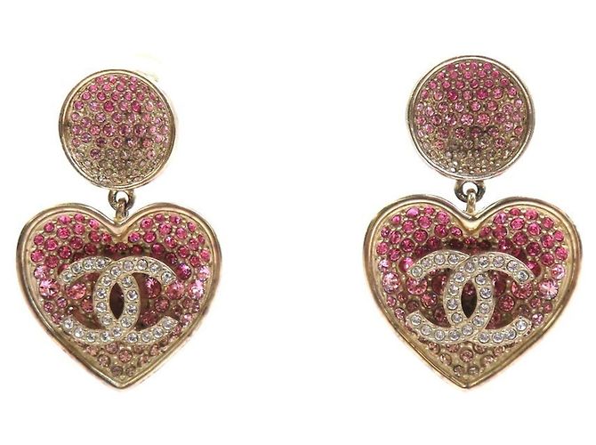 Orecchini a clip oro e rosa Chanel D'oro