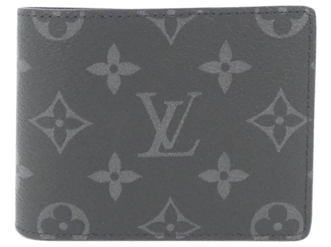 Louis Vuitton Monogram Eclipse Portefeuille Slender Billfold Black