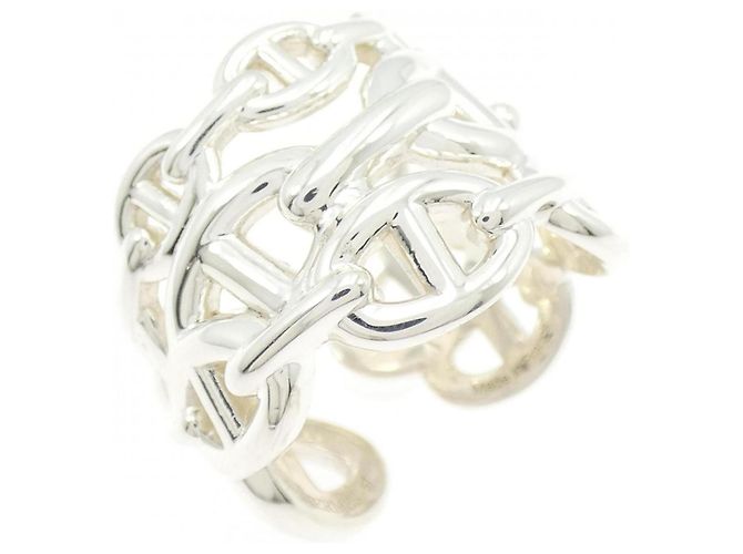 Ring Anello Hermès Chaine d'Ancre Enchainée Argento Argento