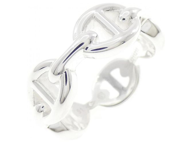 Ring Anillo Chaine d'Ancre Enchainée Hermès Plata