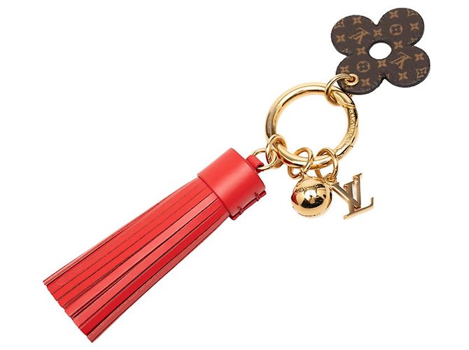Charm de bolsa com tassel Fetish Monogram Bijou da Louis Vuitton Marrom Vermelho