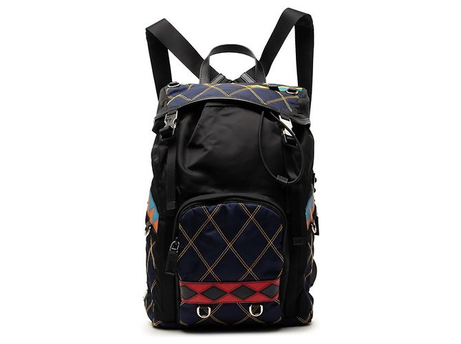 Saffiano Zaino trapuntato patchwork Prada