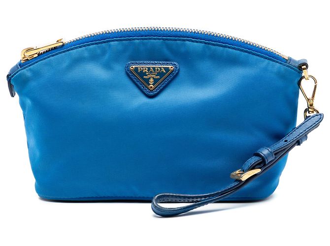 Prada Blue Tessuto Pouch