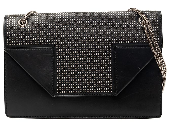 Bolsa de ombro Betty em couro preto com studs médios da Saint Laurent