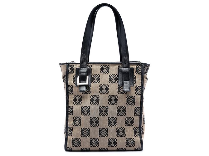 Borsa tote in tela beige Anagram LOEWE