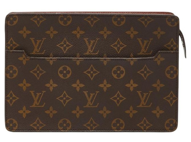 Borsa Clutch Monogram Uomo Louis Vuitton Marrone