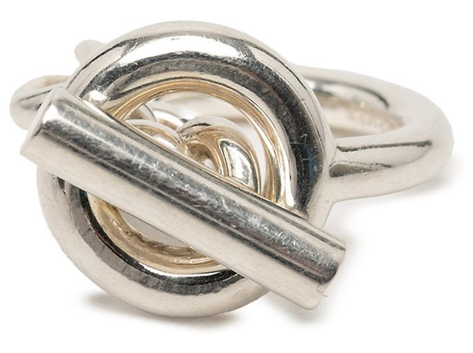 Ring Anello Croisette GM di Hermès Argento