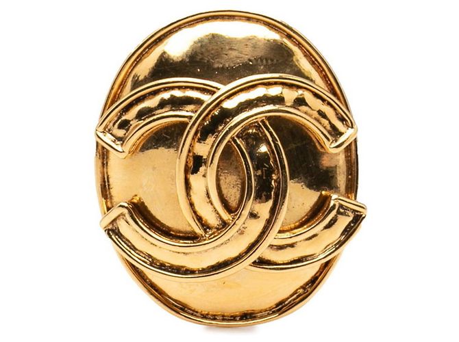 Chanel Coco Mark Brosche Golden