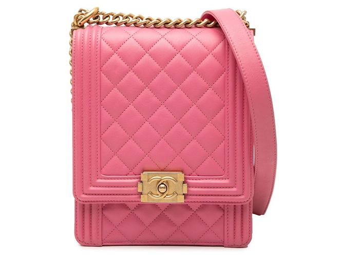 Bolso de Hombro Chanel Boy Chain Rosa
