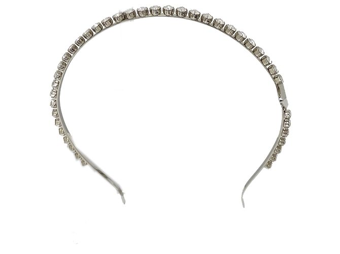 Prada Silberne Strass-Haarband