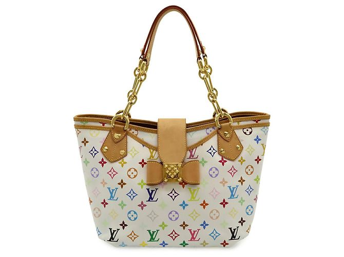 Louis Vuitton Monogram Multicolor Annie GM Tote Bag Weiß
