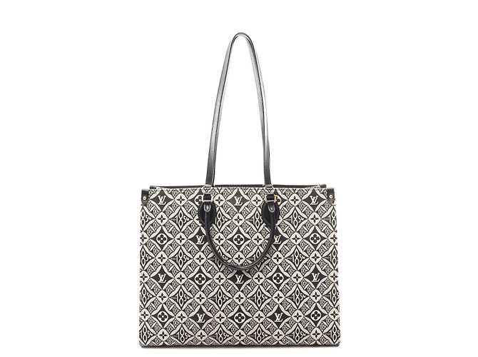 Louis Vuitton OnTheGo GM Monogram Jacquard Tote Grau