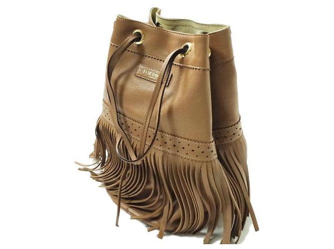 Autre Marque Bolsa de couro 2 em 1 FRINGE CARNIVAL da J&M Davidson Marrom