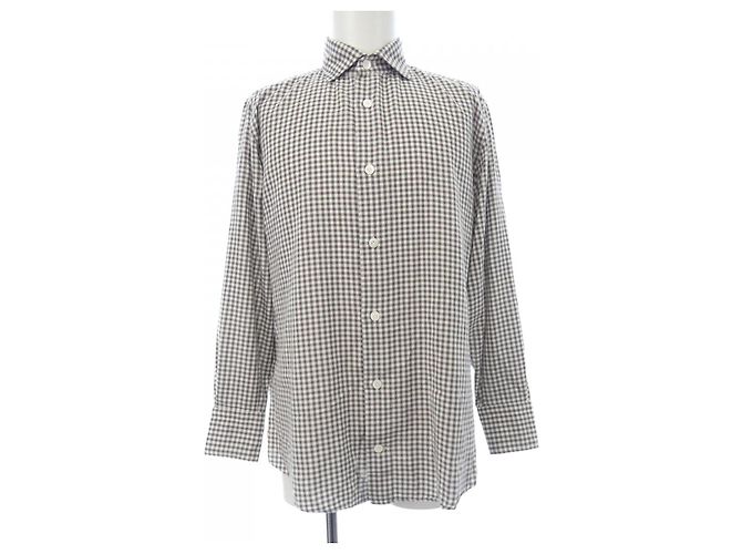 Autre Marque Camisa de algodón Eleventy Castaño Blanco