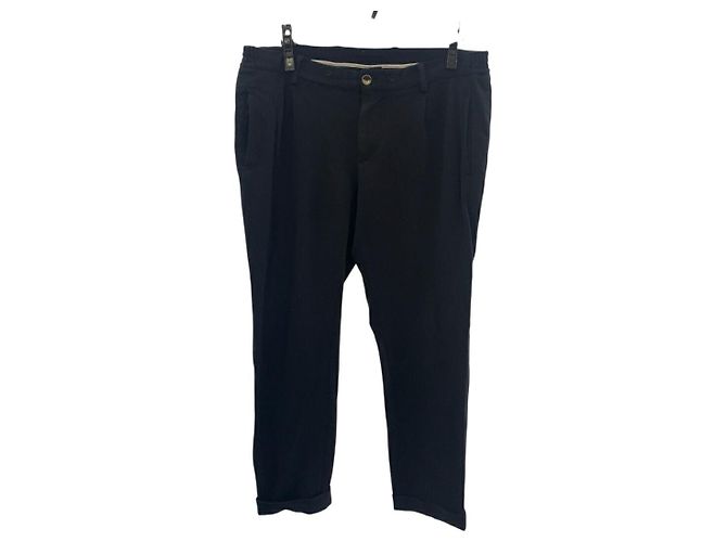 Autre Marque Pantalones de algodón BERNARDO GIUSTI Azul Azul marino