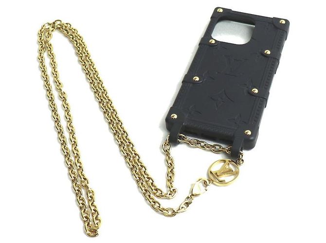 Louis Vuitton Le Trunk Monogram iPhone Case Black