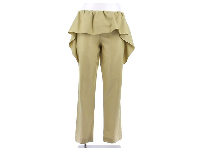 Pantalones Dries Van Noten Verde Amarillo de Algodón