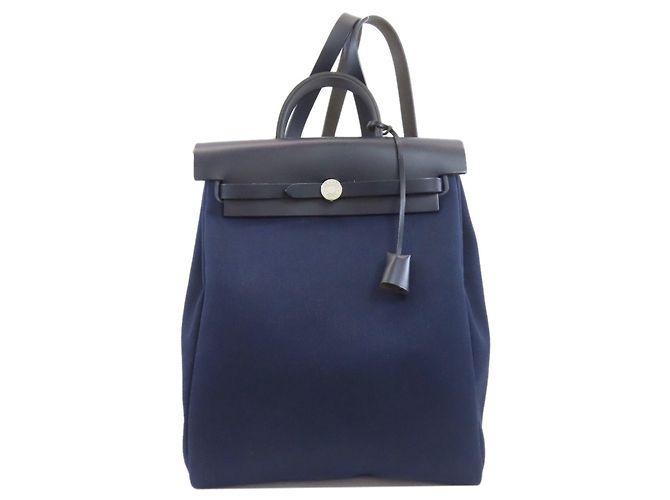 Borsa Hermès Herbag Zip Add MM Blu navy