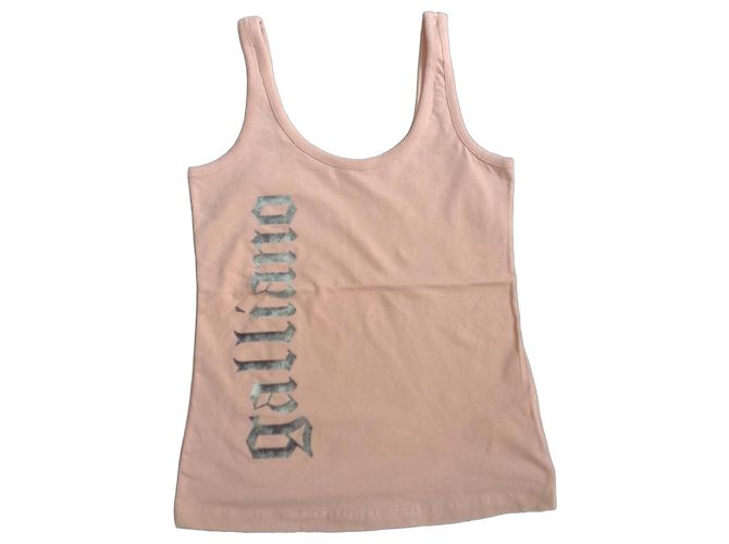 Top de algodón rosa John Galliano