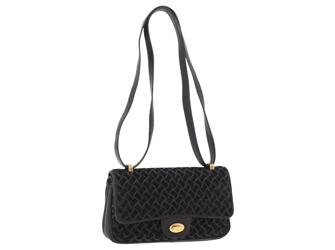 BALLY Borsa a Spalla in Pelle Nera e Oro Auth YKZ1046 Nero D'oro