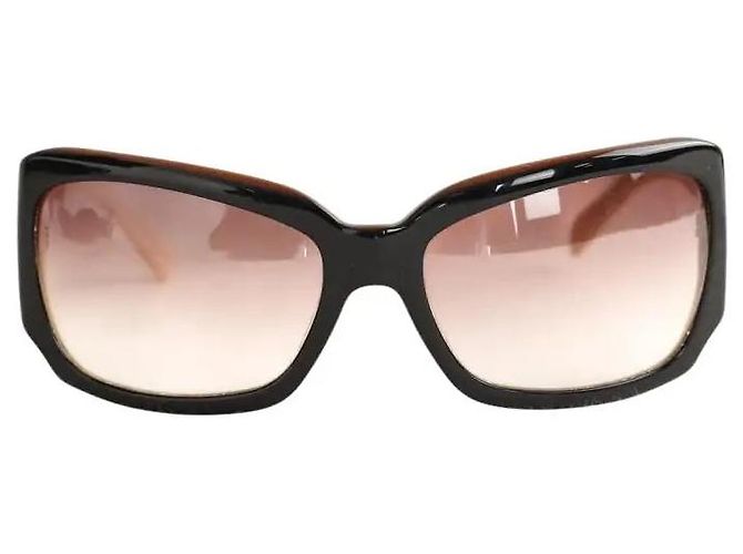 Versace Occhiali da sole neri oversize Nero