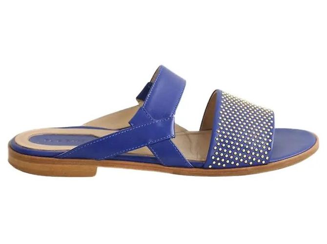 Elie Saab Blaue Sandalen 