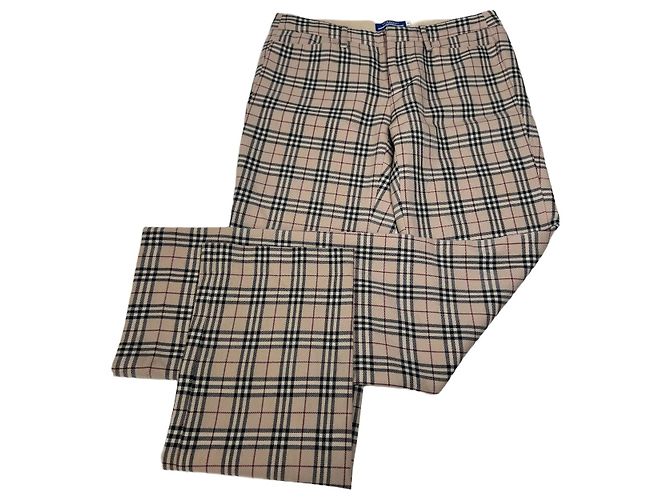 Vintage Burberry Nova Check Hose Beige 38/M