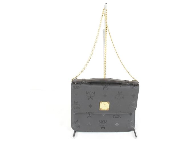 Borsa mini a catena 2 in 1 MCM Visetos Nero